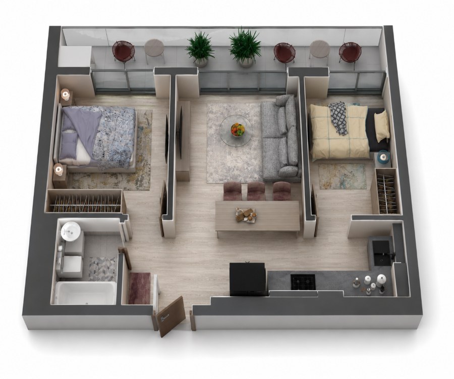 2+1 апартаменты, от 60 м²